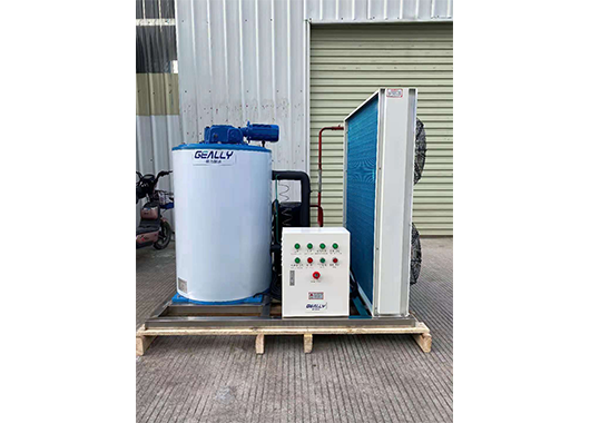 Case of 3 ton flake ice machine in an aquatic product market in Guangxi